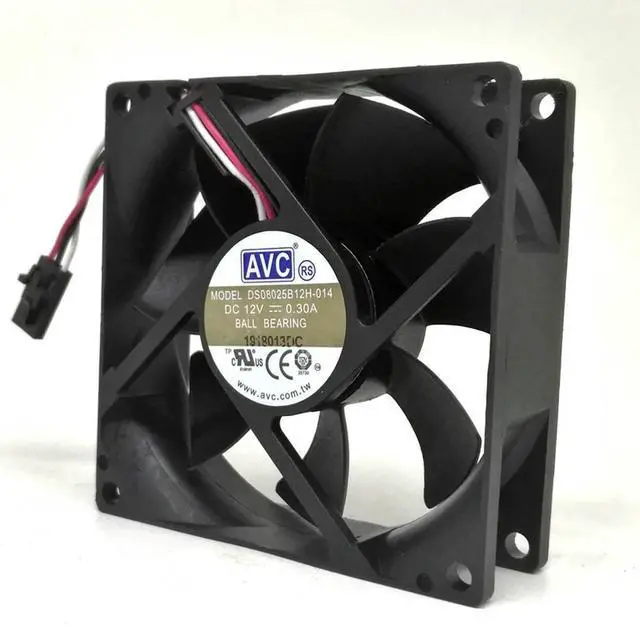 Main image of 80mm fan for AVC DS08025B12H ds08025b12h-014 8cm 8025 12V 0.30A computer CPU chassis computer mute cooling fan