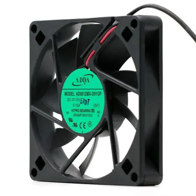 Alt view image 2 of 3 - FOR ADDA AD0812MX-D91GP 8015 12V 0.15A 2 wire ultra thin slim silent quiet Case cooling Fan