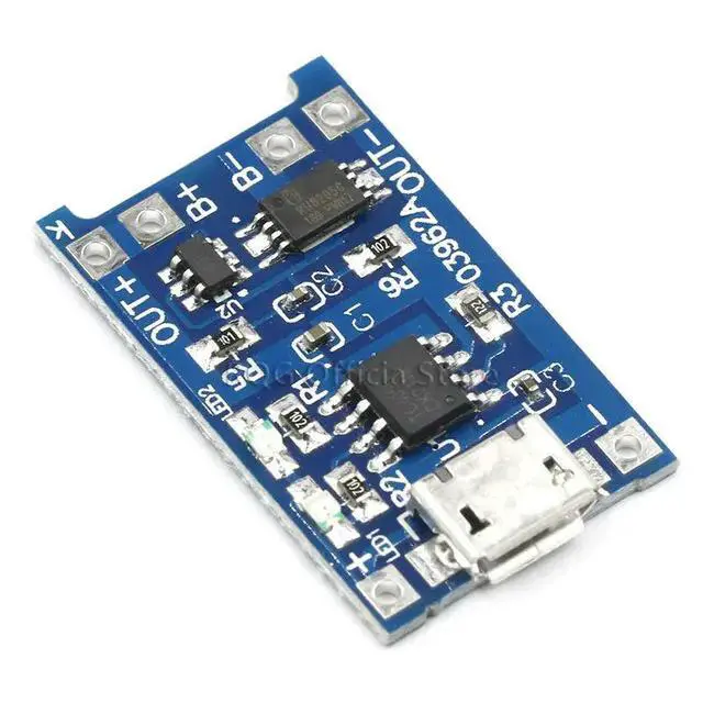 Alt view image 2 of 3 - 5 pcs Micro USB 5V 1A TP4056 Lithium Charger Module Charging Board With Protection Dual Functions 1A Li-ion