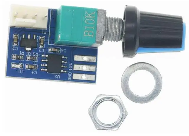 Main image of Fan governor PWM speed controller 12V single channel 4 pin low power mute for computer case fans