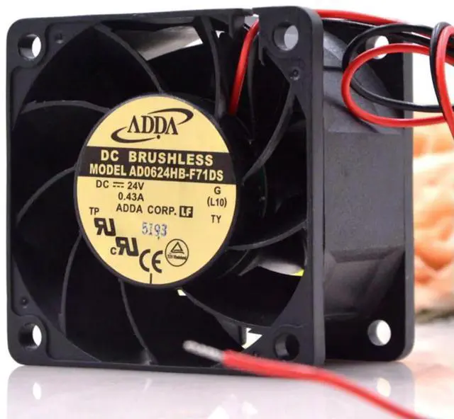 Alt view image 3 of 3 - for ADDA AD0624HB-F71DS 60mm 24V 0.43A High-Speed X 38mm Cooling Fan Converter, Inverter, Industrial Equipment