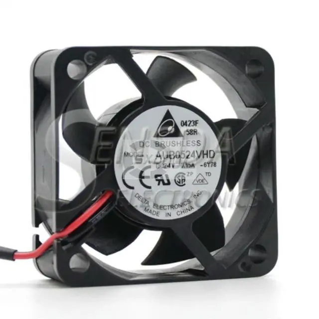 Alt view image 2 of 3 - For Delta AUB0524VHD 50x50x20mm DC 24V 0.15A Dual Ball High Airflow Cooling Fan