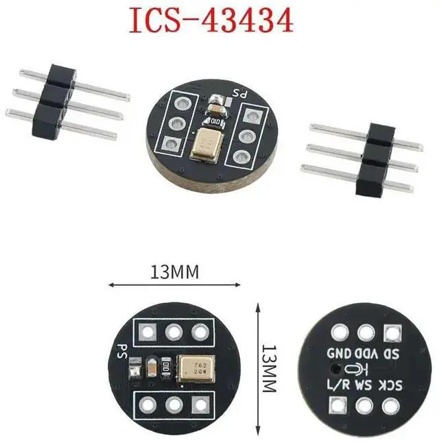 Main image of ICS 43434 Low Power MEMS Omnidirectional Microphone Module I2S ISS MEMS Digital Output For ESP32 High Precision Low Power Sensor
