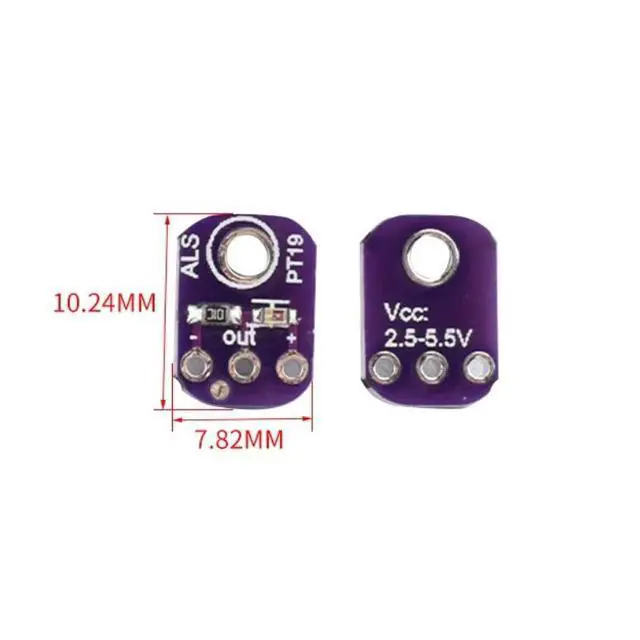 Alt view image 3 of 3 - ALS-PT19 Analog Light Sensor Module High Dynamic Range Light Sensor Breakout Board For 2.5V-5.5V Light UV Sensor Module