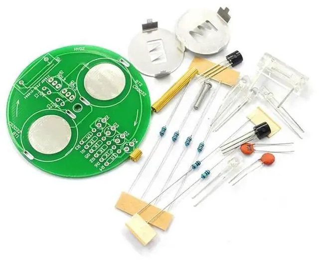 Alt view image 2 of 3 - Diy Electronic Kit LED Gyro DIY Welding Kit Rotating Lantern Inline Components Diy Electronic Sodering Project(without )