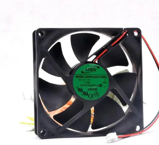 Alt view image 2 of 3 - For ADDA AD0912UX-A7BGL 9225 12V 0.50A CPU Chassis cooling Fan 9CM 2-wire 2-Pin
