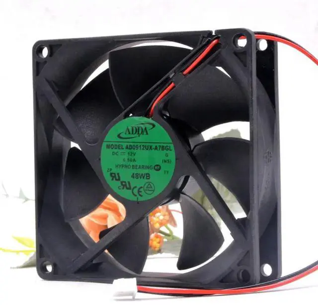Alt view image 3 of 3 - For ADDA AD0912UX-A7BGL 9225 12V 0.50A CPU Chassis cooling Fan 9CM 2-wire 2-Pin