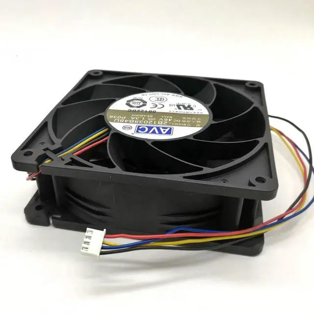 Alt view image 2 of 3 - 120mm 48V Cooling Fan 12cm For AVC 2B12038B48U DC48v 1.30a 120x120x38MM 12cm 4Lines Inverter Cooling fan