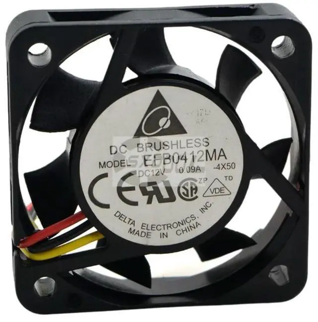 Alt view image 2 of 3 - Delta EFB0412MA 40mm 12V 0.09A 4CM Server Cooling Fan, Axial, Dual Ball Bearing for Industrial Telecom Applications