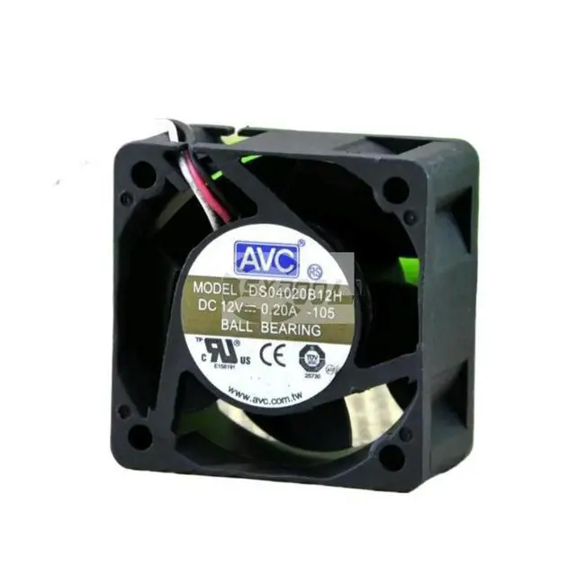 Alt view image 2 of 3 - For AVC DS04020B12H 4cm 1U Server Fan Switch 4020 12V 0.20A Axial Cooling