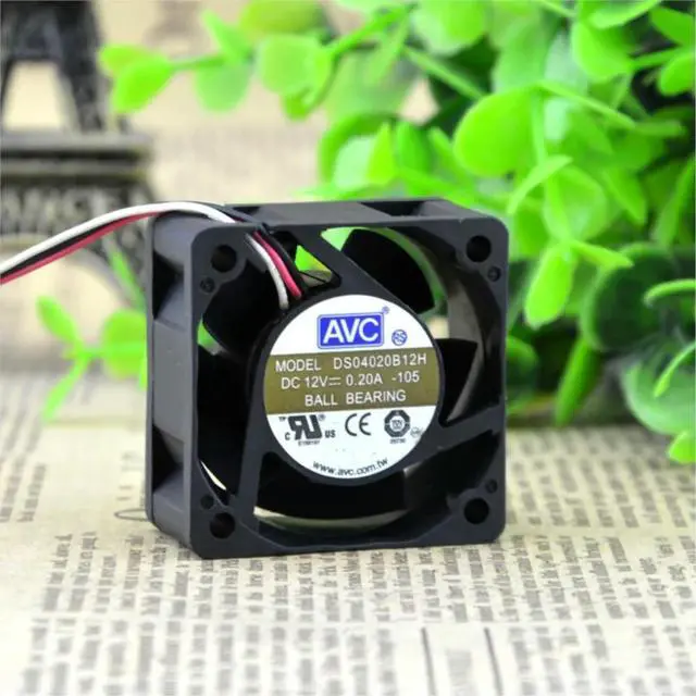 Alt view image 3 of 3 - For AVC DS04020B12H 4cm 1U Server Fan Switch 4020 12V 0.20A Axial Cooling