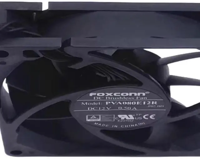 Alt view image 2 of 3 - 80mm PWM Fan Heatsink Cooler Heatsink for 8015 PVA080E12R 8CM PWM Cooling Fan, 12V 0.5A Single Ball Bearing Slim