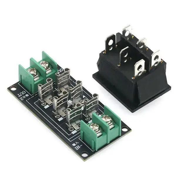 Alt view image 3 of 3 - Positive and reverse switching with wiring three-gear boat switch 5-20A DC motor speed regulation positive and reverse module