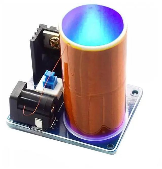 Alt view image 3 of 3 - BD243 Mini Tesla Coil Kit Magic Props DIY Parts Empty Lights Technology Diy Electronics BD243C