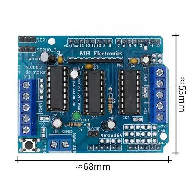 Alt view image 3 of 3 - 1pcs L293D Motor Drive Shield dual for Duemilanove, Motor drive expansion board motor control shield