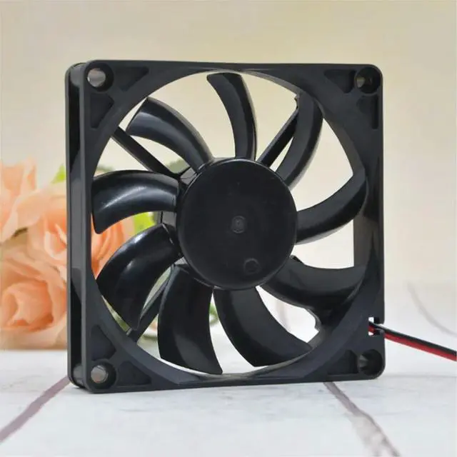 Alt view image 3 of 3 - COFAN Ultra-Thin 80mm Cooling Fan F-8015H12BII, 12V, 0.35A, 35.2 CFM, Large Air Volume, 4500 RPM