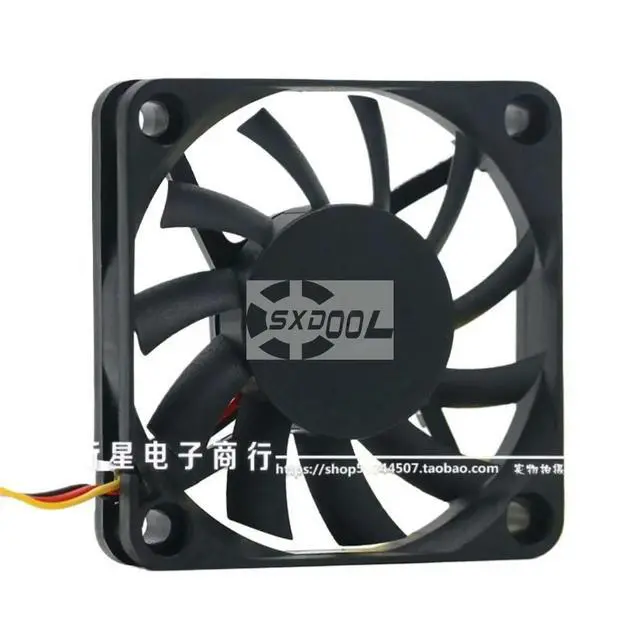 Alt view image 2 of 3 - 60mm 6cm Fan Slim Cooling FD126010LB 12V 6010 60x60x10mm Dual Ball Bearing 3800RPM 17.3CFM