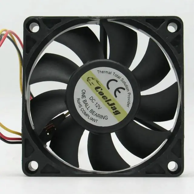Main image of 7cm Fan for EVERFLOW 70mm 12V Cooling Fan, 4Pin, Ball Bearing, 2500-4500RPM, R127015DU, High Efficiency Thermal Solutions
