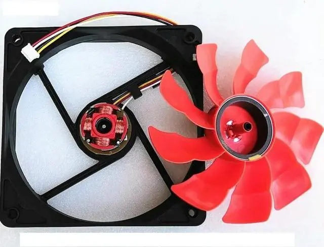 Alt view image 3 of 3 - 120mm cooling fan 12cm 12025 12cm fan ed122512h 12V 0.30a power supply special 4-wire speed regulation