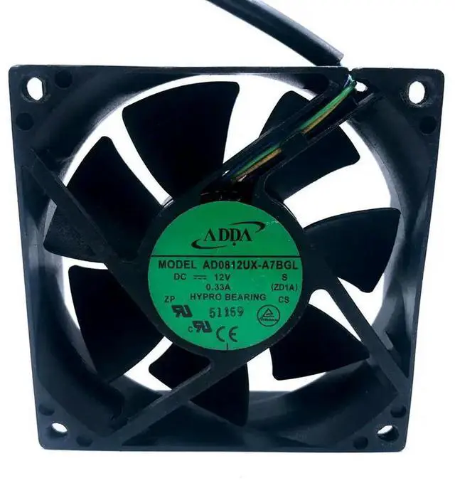 Alt view image 2 of 3 - 8cm PWM Fan for ADDA AD0812UX-A7BGL 80mm HYPRO Bearing PWM Fan | Ultra-Quiet 16dBA Cooling for Servers/Gaming PCs/NAS Systems