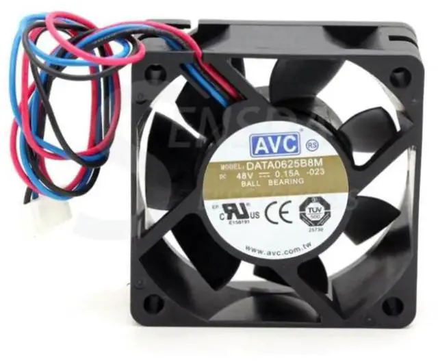 Alt view image 2 of 3 - 60mm fan 6cm for AVC DATA0625B8M 6025 60mm DC 48V 0.15A Dual Ball Bearing Inverter Cooling Fan 60X60X25 mm