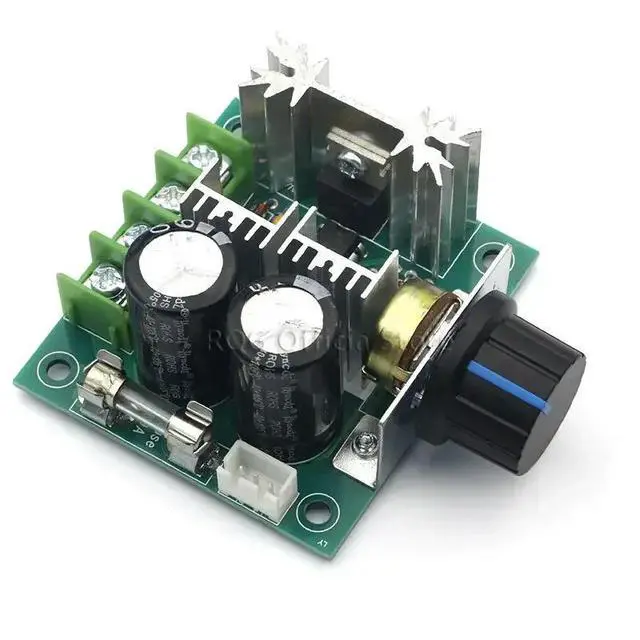 Alt view image 2 of 3 - DC 12V 24V 30V 40V 13KHZ Auto PWM DC Motor Speed Regulator Governor Speed Controller Switch 10A 50V 1000uF