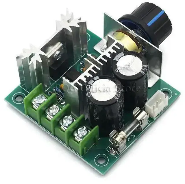 Alt view image 3 of 3 - DC 12V 24V 30V 40V 13KHZ Auto PWM DC Motor Speed Regulator Governor Speed Controller Switch 10A 50V 1000uF