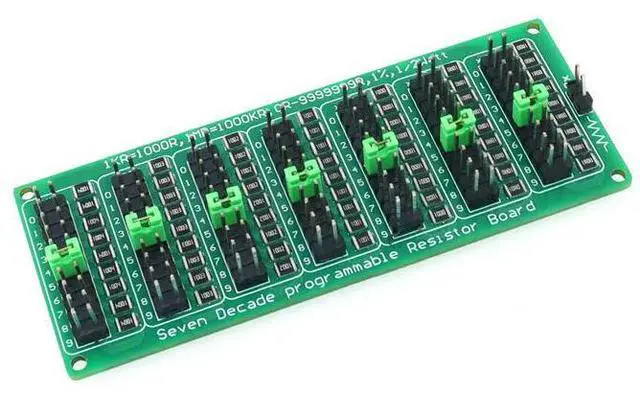 Alt view image 2 of 3 - 1R - 9999999R Seven Decade Programmable Resistor Resistance Board,Step 1.0R,1%,1/2 Watt.