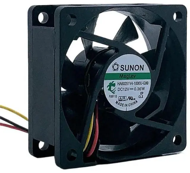Main image of 2pcs HA60251V4-1000U-G99 60mm 6025 60X60X25mm 12V 0.36W Maglev Low Power Mute Silent Low Noise Cooling Fan