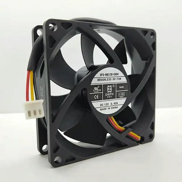 Alt view image 3 of 3 - Dwph EFS-08E12D-ER04 ER05 8025 12V 0.40A For Hills Ups Server Cooling Fan