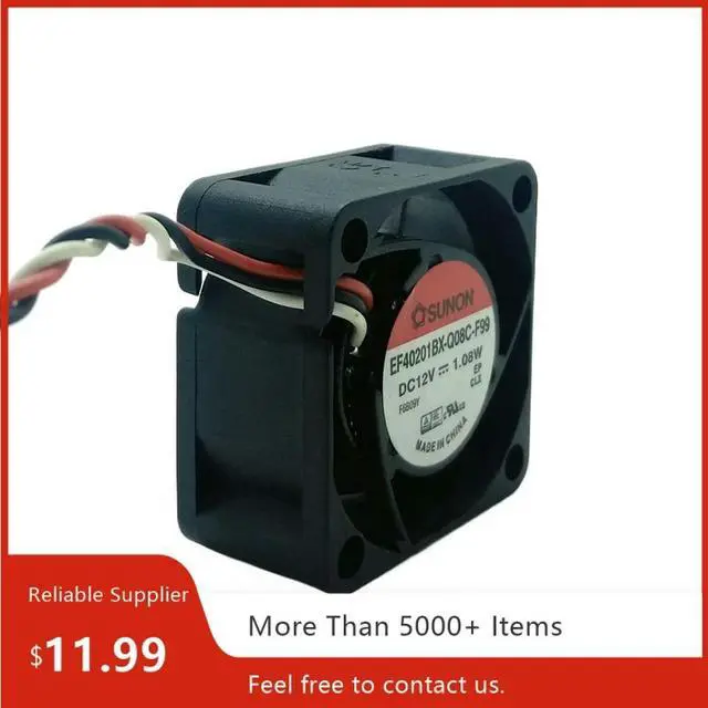 Main image of 2pcs for EF40201BX-Q08C-F99 40mm 12V 3-Pin High-Speed Cooling Fan for Server, Switch, Power Supply, Network Equipment
