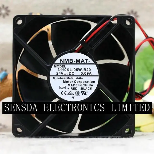 Main image of 8cm Axail Case Fan for 3110KL-05W-B20 80mm 24VDC Cooling Fan, 2400RPM, 28.2CFM, Low Noise, Durable Inverter