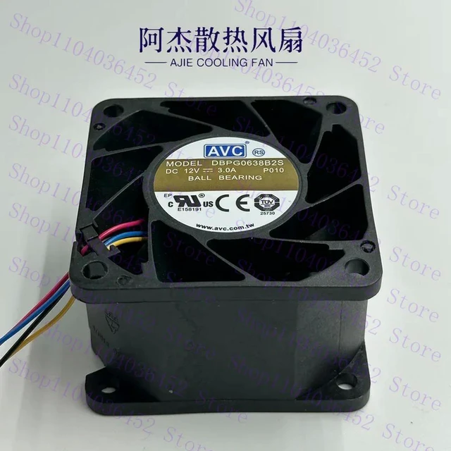 Main image of for AVC DBPG0638B2S DC 12V 3.00A 60x60x38mm 4-Wire Server Cooling Fan