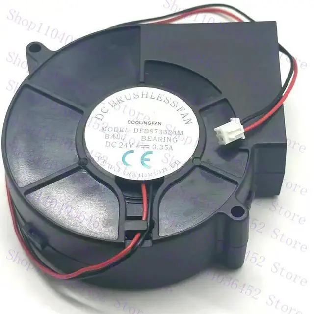 Main image of for DFB973324M DC 24V 0.35A 97x97x33mm 2-Wire Server Cooling Fan