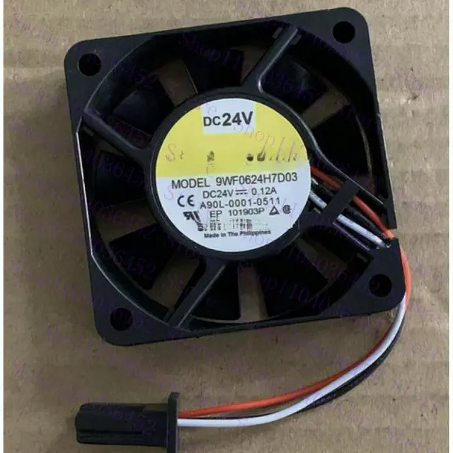 Alt view image 2 of 3 - 1pc Servo Fan 9WF0624H7D03 A90L-0001-0511 for Fanuc DC24V 0.12A 60*60*15mm#lin