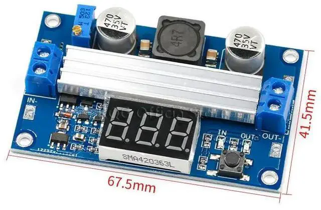 Alt view image 2 of 3 - DC DC-DC 3~35V to 3.5~35V LTC1871 Booster step up Step-up module Converter Regulated Power Supply+VoltMeter