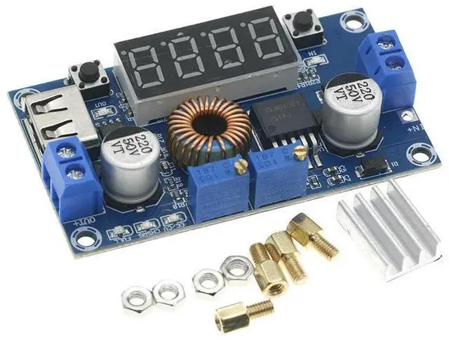 Alt view image 2 of 3 - DC-DC 5A Digital LED Drive Lithum Charger Module CC/CV USB Step Down Buck Converter With Voltmeter Ammeter