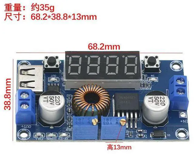 Alt view image 3 of 3 - DC-DC 5A Digital LED Drive Lithum Charger Module CC/CV USB Step Down Buck Converter With Voltmeter Ammeter