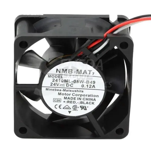 Alt view image 2 of 3 - 60mm 24V Fan for 2410ML-05W-B49 6CM 6025 DC 0.12A Axial Cooling Efficient Heat Dissipation