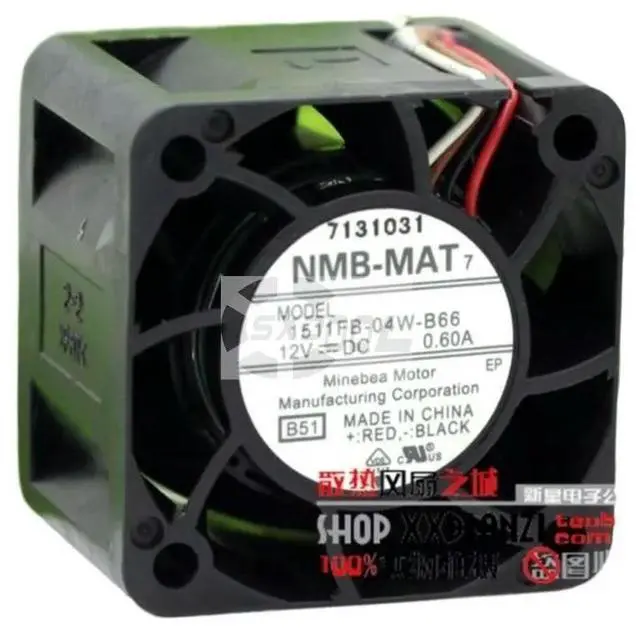 Alt view image 2 of 3 - For 1511FB-04W-B66 4CM 40mm 4028 DC 12V 0.60A Server Cooling Fan - Reliable Performance Servers and Systems