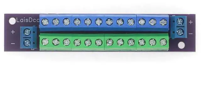 Alt view image 2 of 3 - 1 Units Double-Layer Power Distribution Board 2 Inputs 2 X 13 Outputs for DC AC Voltage PCB007 for Model Railway Trains