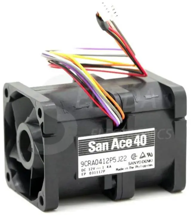 Alt view image 2 of 3 - For Sanyo 9CRA0412P5J22 DC 12V 1.4A 4056 4CM 40mm 1U case server inverter axial cooling fans cooler