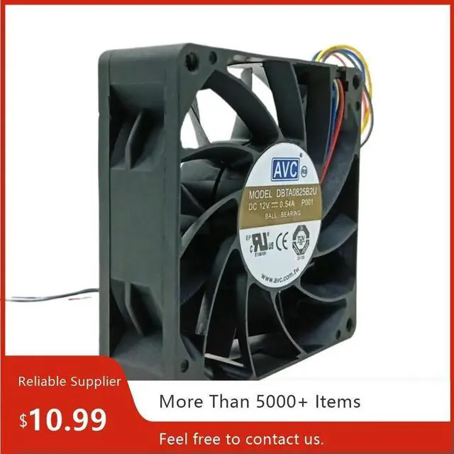 Alt view image 2 of 3 - for AVC DBTA0825B2U 80mm 12V Server Case Fan with PWM Control, 4200 RPM Cooling and Temperature Regulation