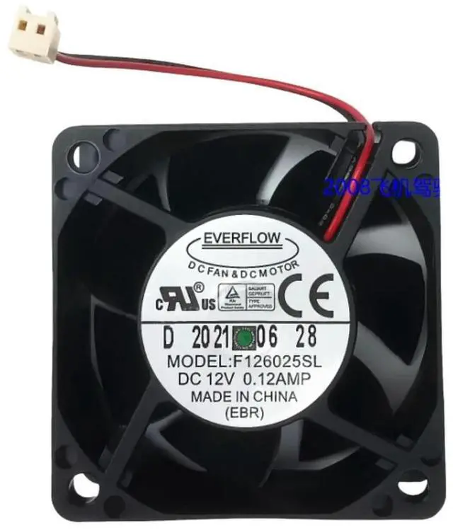 Alt view image 2 of 3 - for EVERFLOW F126025S 6025 6CM DC 12V Hydraulic Bearing Fan for PC Chassis DIY Cooling