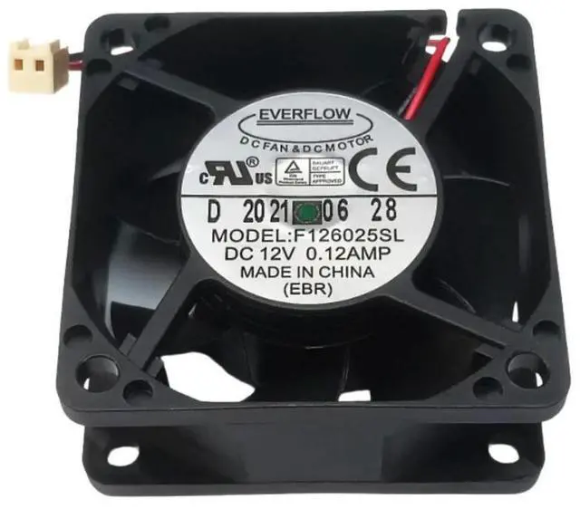 Main image of for EVERFLOW F126025S 6025 6CM DC 12V Hydraulic Bearing Fan for PC Chassis DIY Cooling