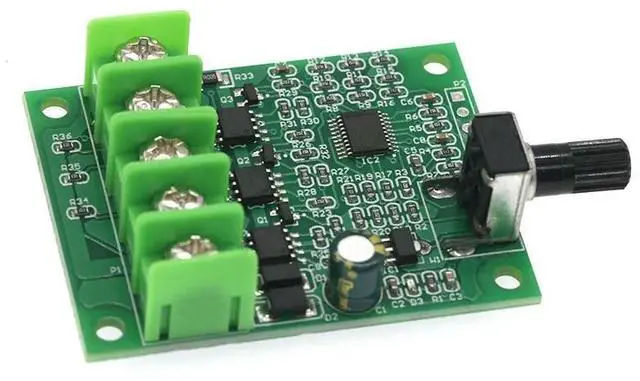 Alt view image 3 of 3 - DC 6V-24V 12V Brushless Motor Driver Board BLDC Speed Controller 3 Phase Governor Hallless Switch Module