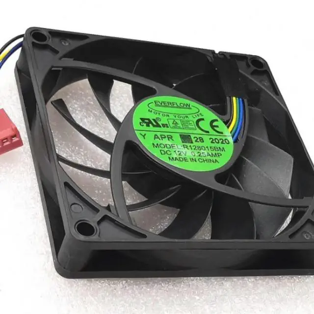Alt view image 3 of 3 - R128015BM 80mm 8cm PWM Mute Quiet Case Fan for EVERFLOW 8015 4-Wire Speed Regulation Dual Ball Bearing DC 12V 0.25A