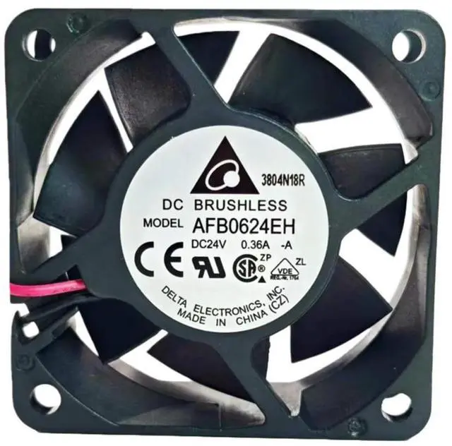 Main image of for Delta AFB0624EH 60x60x25mm 24V Cooling Fan 38.35CFM 46.5dBA Ball Bearing for High-Power Inverter & Industrial Cooling