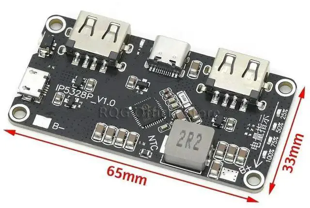 Main image of IP5328P Dual USB Charger Treasure Tpye-c 3.7V Step Up Fast Quick Power bank board QC2.0 QC3.0 Charger module