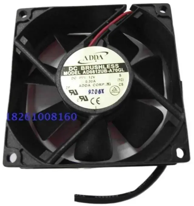 Main image of FOR ADDA fan AD0812UB-A70GL 8025 8CM 80MM 12V DC 0.30A two lines wind capacity